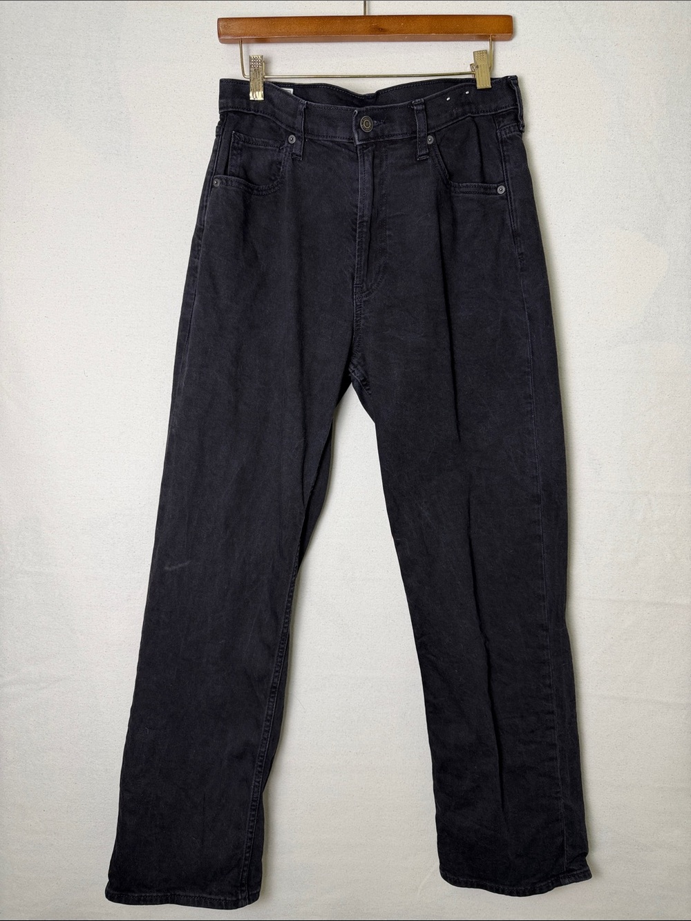 GAP High Rise Straight Leg Jeans in Black
